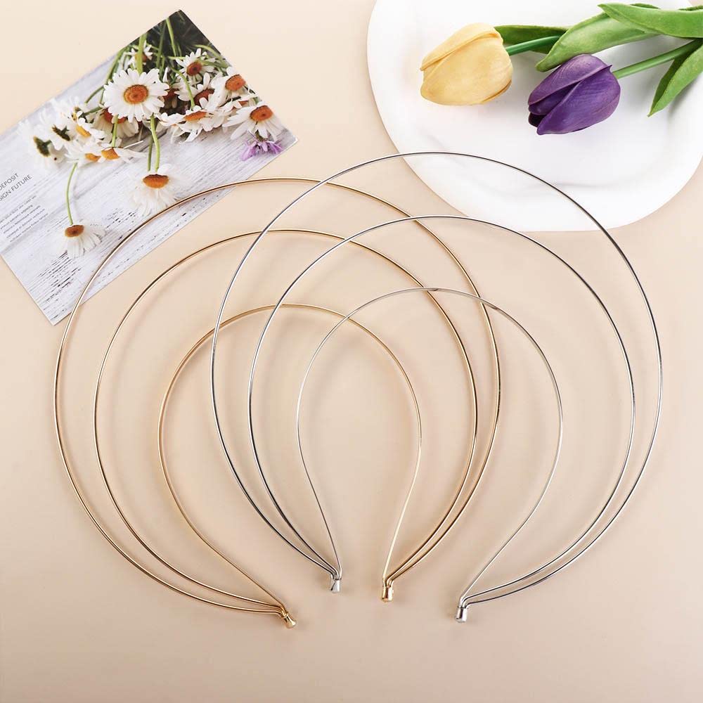 Gold Multi Strand Textured Metal Headband Hair Accessory Layered Halo Crown Amazon.com : 1 Piece Multi-Row Metal Headband Six Layer Wire  main image 3