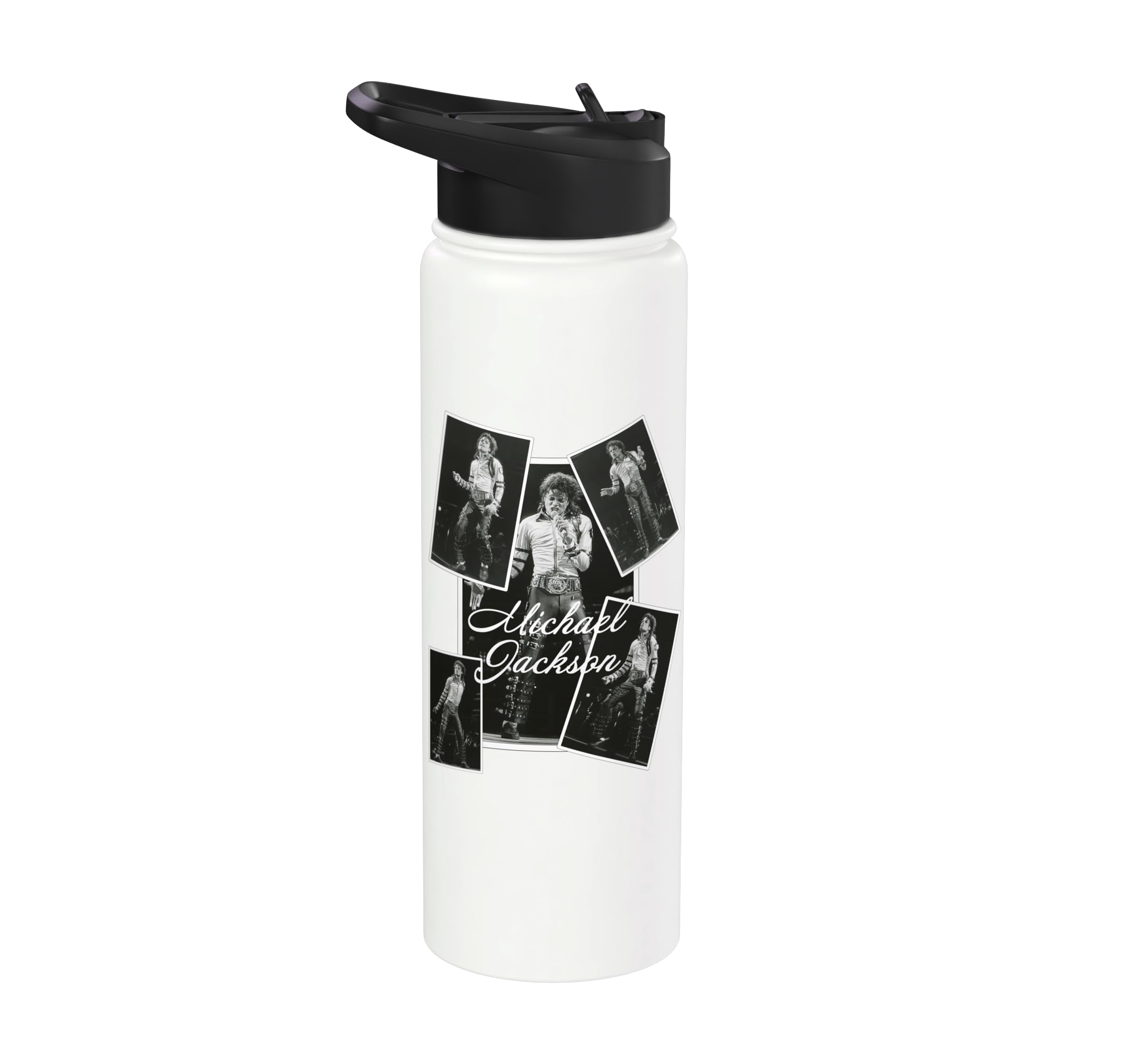 Michael Jackson 011 Back Printed Stainless Steel Insulated Water Bottle