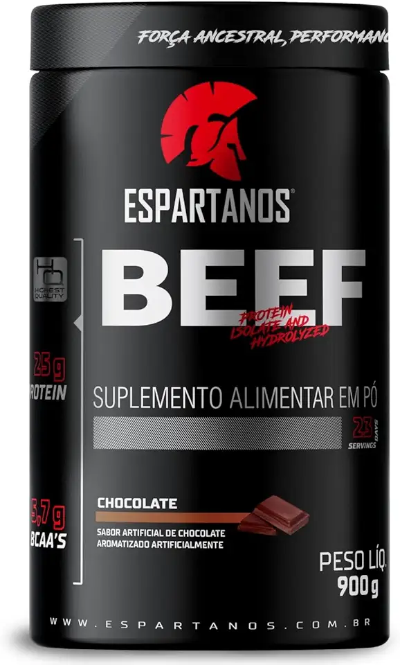Whey Protein Beef Protein Isolate Hidrolized Chocolate 900g - Espartanos