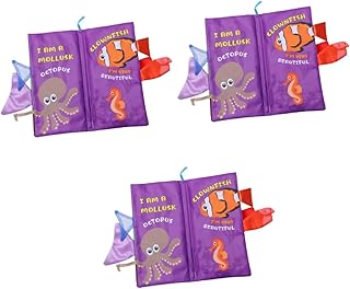 TOYANDONA 3 Pçs Livro De Tecido Menina Pano Livro Infantil Livro De Pano Livro Educacional Cauda Pano Livro Criança Tridimensional