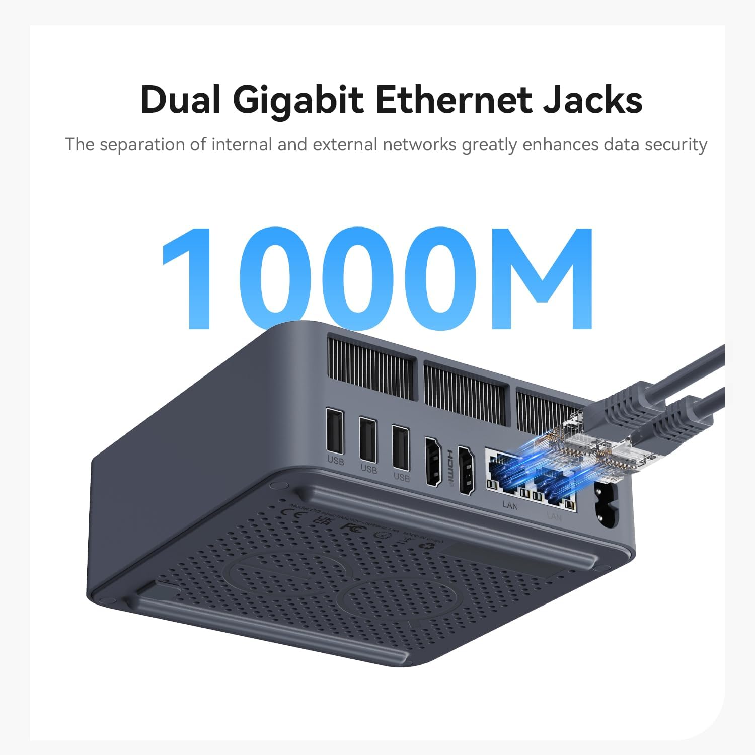Beelink EQi13 Mini PC, Core i5-13500H (12C/16T, up to 4.7GHz) 16G LPDDR5 500G NVMe M.2 SSD Dual Display 4K@60Hz Output, Built in PSU WiFi 6/BT5.2/Dual 1000M LAN, Dual Display Mini Desktop Computer