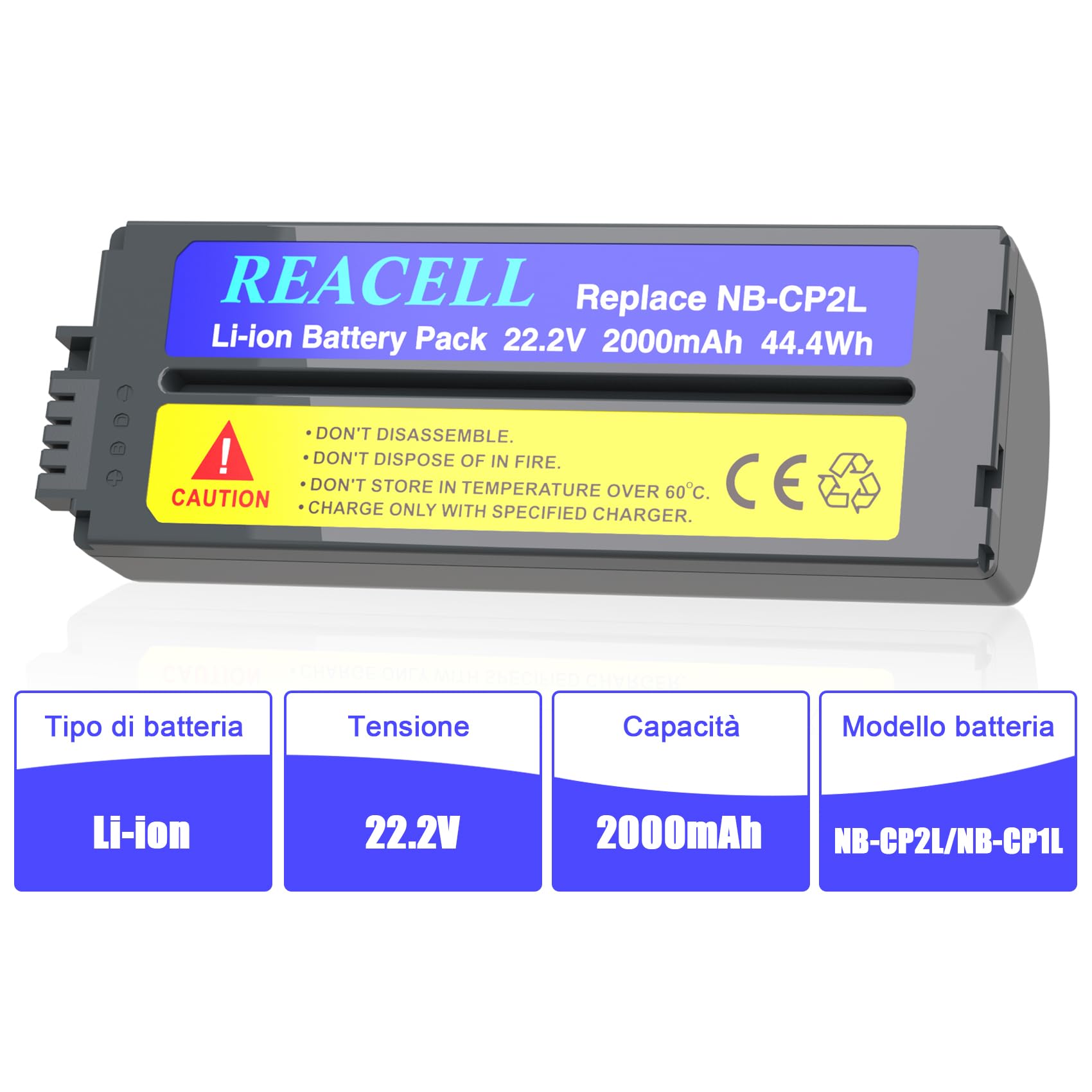 Batteria NB-CP2L da 2000 mAh per Canon NB-CP1L Batteria CP2L compatibile con le stampanti fotografiche Canon Selphy CP1500 CP1300 CP900 CP910 CP800 CP200 CP1300
