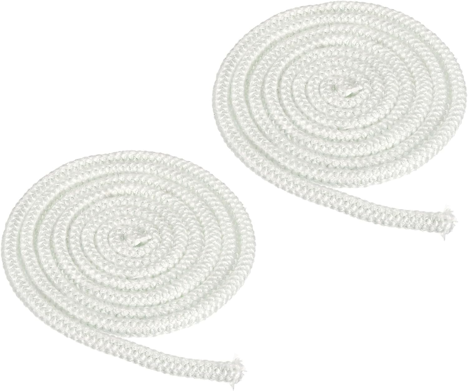 PATIKIL 5/16" x 98" Wood Stove Gasket, 2Pcs Fiberglass Round High-Temperature Resistance Seal Rope Replacement for Stoves Fireplace Door, White