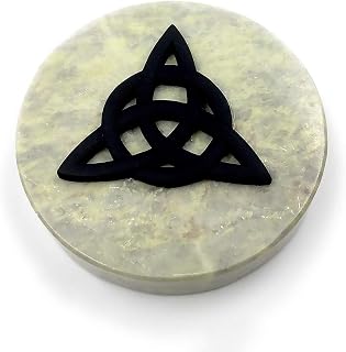 Irish Peat Trinity on Connemara Marble Paperweight