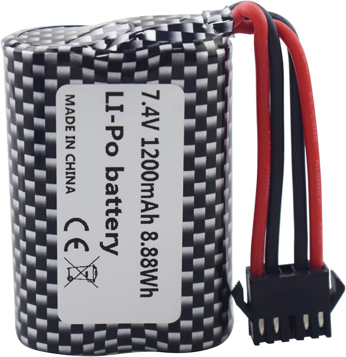 sea jump Accessories 2PCS 7.4V 1200mah Lithium Battery for R208 R308 2008 R206 TX122 TX123 H106 V003 RC Remote Control Boat Battery High Speed Boat Model Accessories