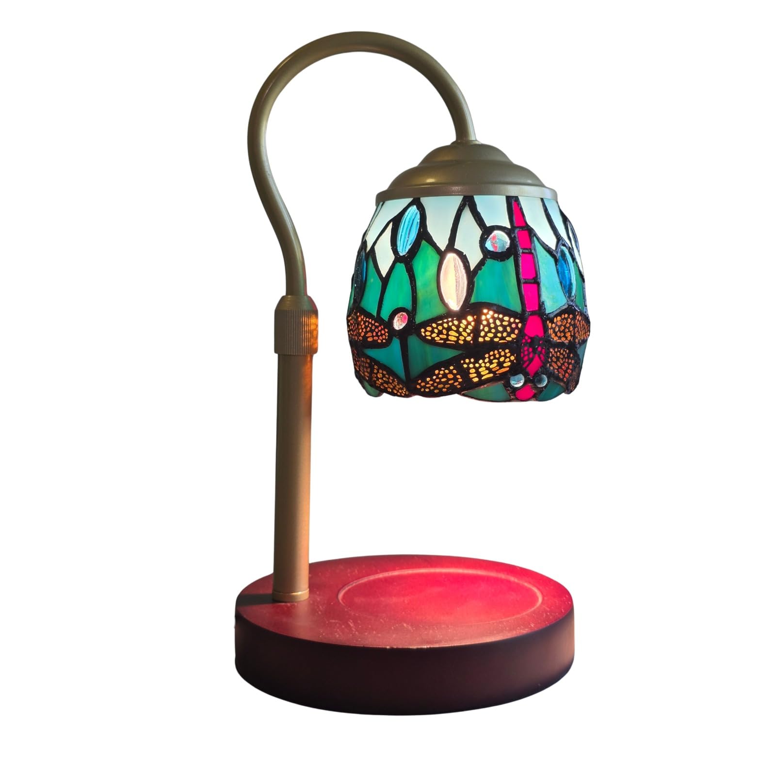 Tiffany Dragonfly Candle Warmer Lamp Timer Dimmer Wax Melt Jar Candle Gift