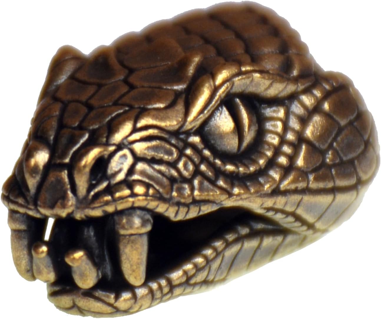 Knife Lanyard Paracord Beads Snake Head, Casted Copper Charm for EDC DIY Paracord Accessories Charms ST#32