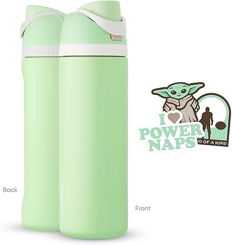 Miniatura 6 de Owala FreeSip - Botella de acero inoxidable de Star Wars, con aislamiento y pajilla, para deportes y viajes, botella de agua deportiva sin BPA, 24