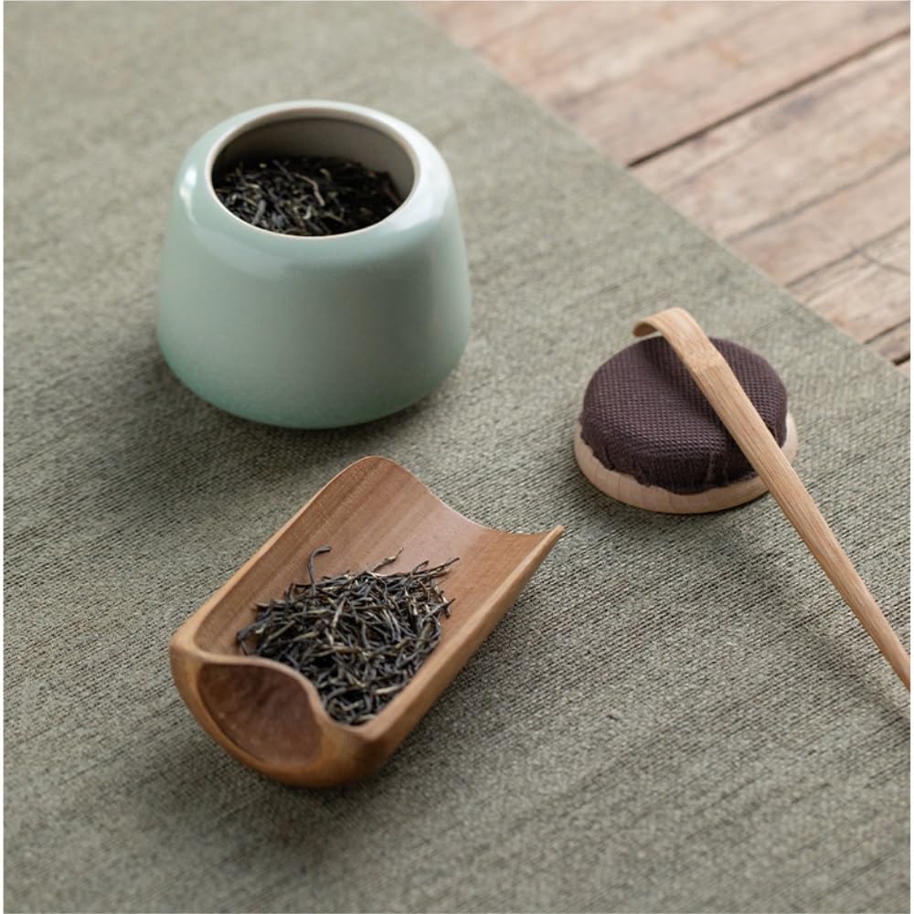 Tarro De Azúcar Tarro de cerámica for Almacenamiento té a Granel, Tarro Sellado pequeño portátil for el hogar, for Cocina, Frutos Secos, Grano café Bote De Té