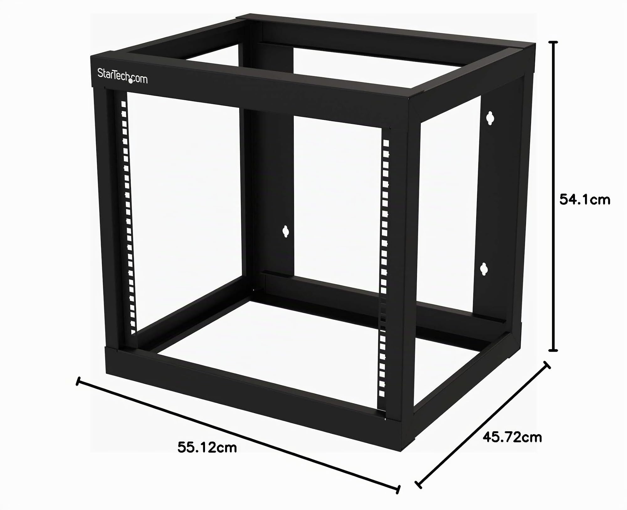 StarTech Rack Réseau Mural 9U 2 Montants, Ouvert 19", 80kg (RK919WALLO) | Cadre ouvert, Rack serveur, Profondeur 45, 7cm, Rack de données, IT/AV/Panneau de brassage/Ordinateur, Acier