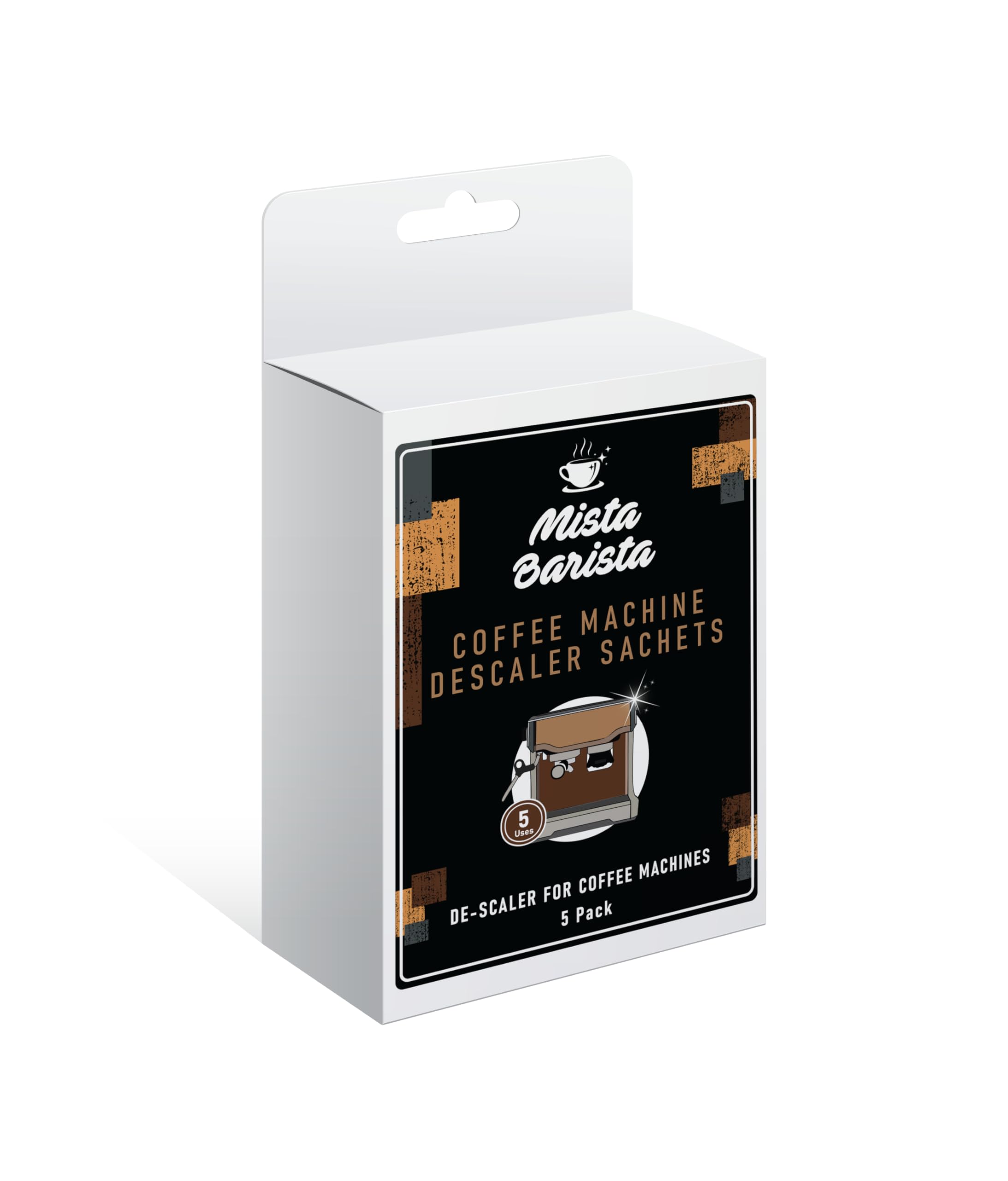 Mista Barista – Coffee Machine Descaler Sachets – 5 x 50g – Eco-Conscious Limescale Remover – For Pod – Espresso – Bean to Cup Coffee Machines – Barista-Standard Clean at Home
