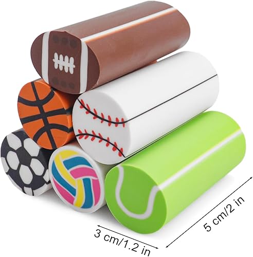 Miniatura 6 de Lindos borradores para niños, mini borradores de lápiz, divertidos borradores creativos a granel, novedosos borradores de bola kawaii, suministros