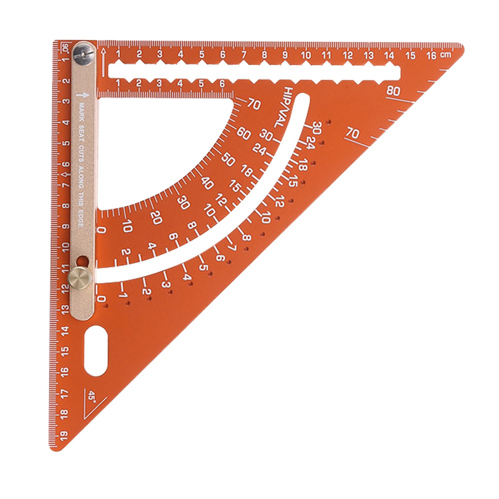Strumento quadrato, strumento per la misurazione dell'angolo regolabile | Rafter Framing Square, per professionisti, hobbisti, donne costruttori