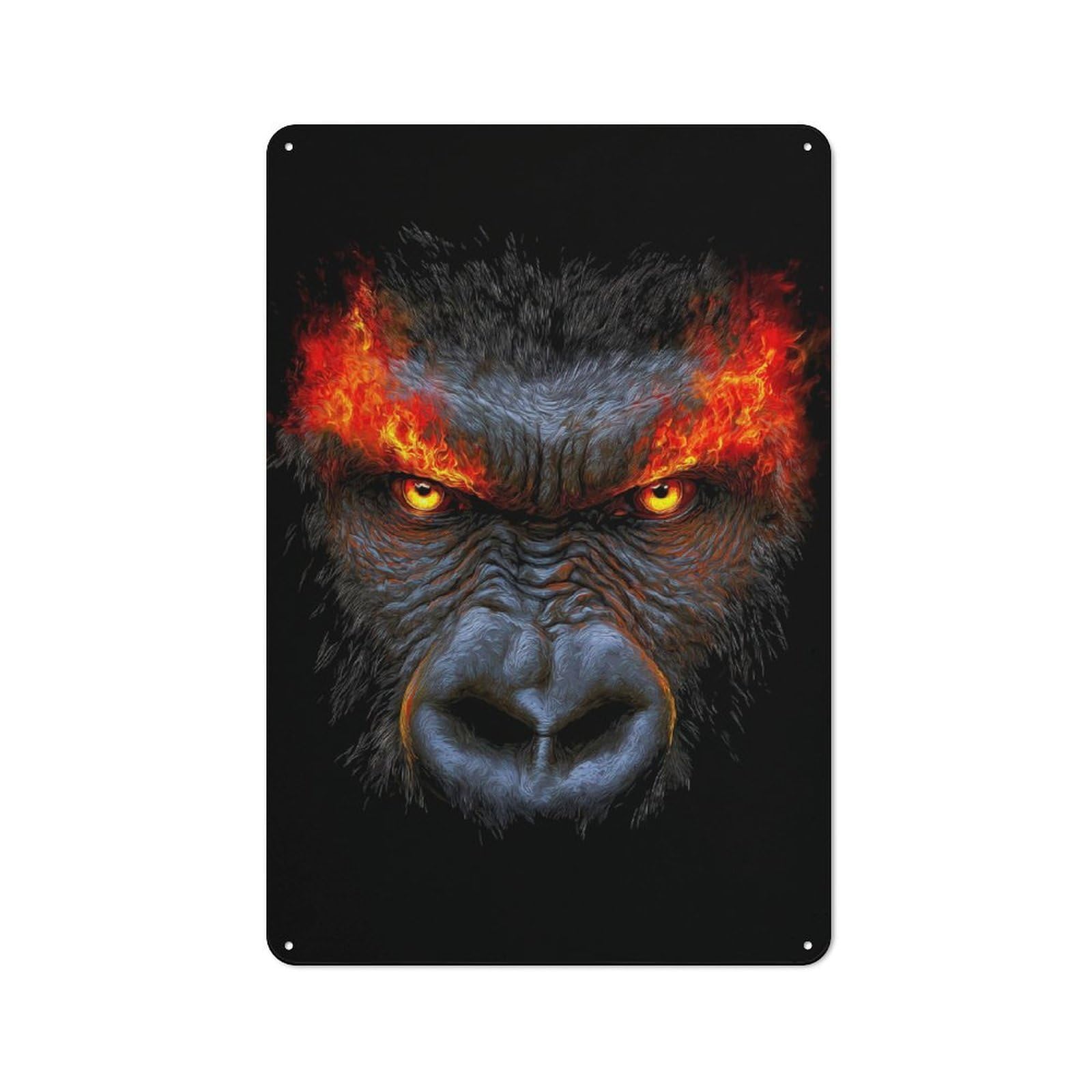 Junmoney Inferno Ape Rage For Studio Or Craft Room, Retro-Style Tin Sign 30X20cm, For Metal Sign Collectors, For Garage And Workshop Walls