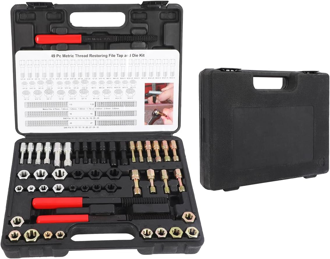 Thread Chaser Set Metric and Standard 49PCS Rethreading