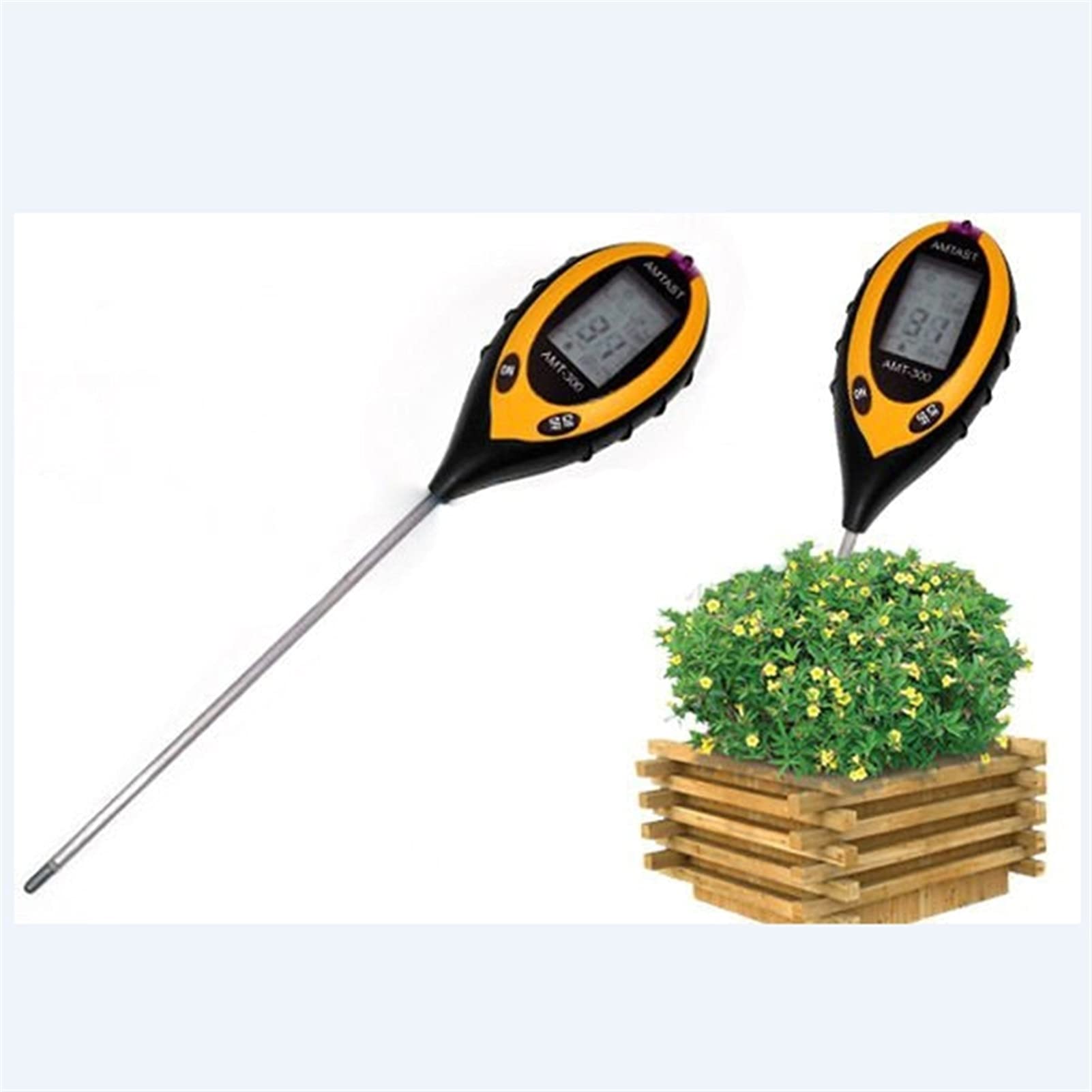 Tester Wilgotności 4 W 1 Cyfrowy miernik pH Wilgotność do Monitor Temperatura Sunlight Tester zakładów ogrodniczych Rolnictwo z wyświetlaczem LCD