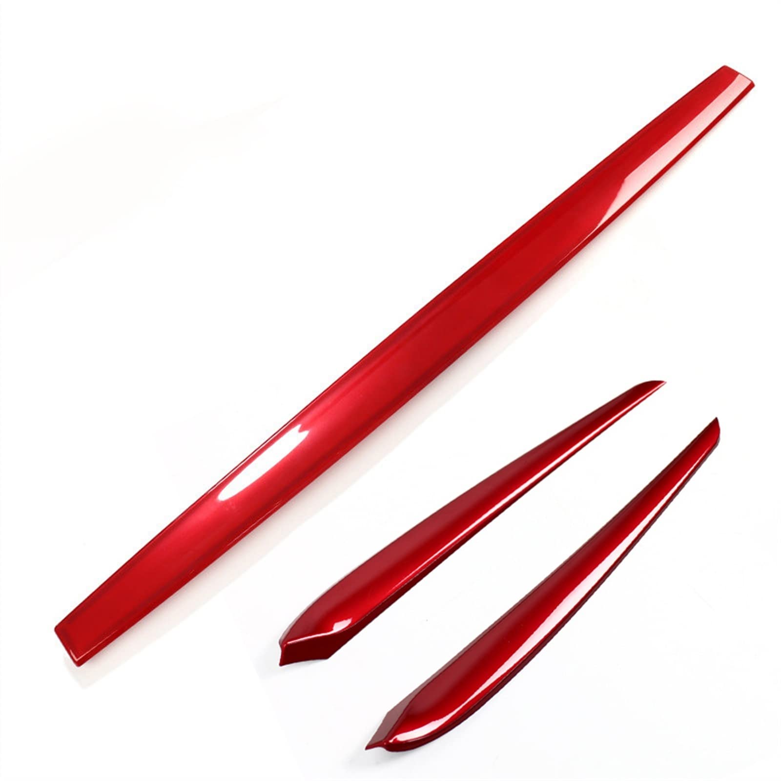 for Tesla Model 3 Y 2021 2022 ABS Mid Console Dash Door Wood Trim Insert Cover Dashboard Decor Panel Sticker(Satin Red Sets)