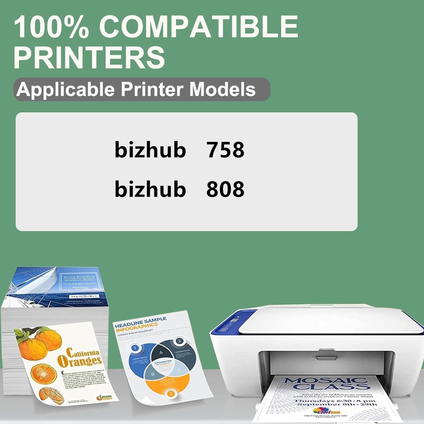JUNTINE A795R72900 A795R72911 Fuser Unit Replacement for Konica Minolta A795R72900 A795R72911 Compatible with Konica Minolta bizhub 758 808 Printer (110V-250K)