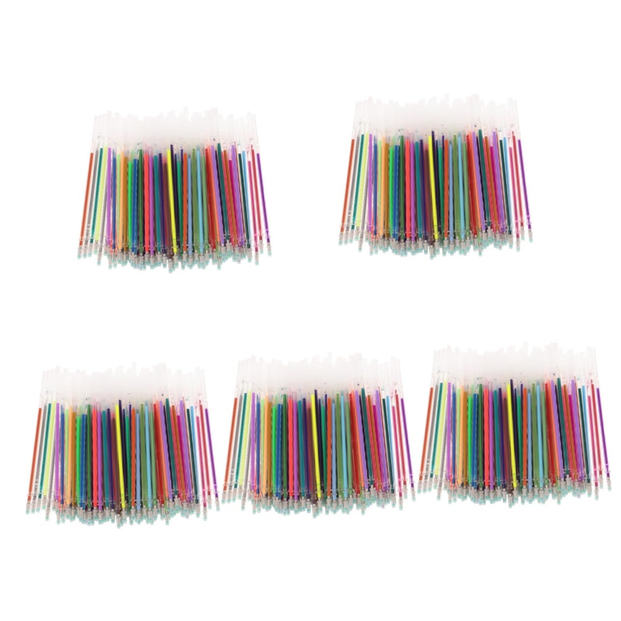 VILLCASE 5 Sätze Gelstift-mine Minen Für Kugelschreiber Stift Schreibmine Löschbare Gelstifte Schreibstift Ersatzminen Für Gelstifte Multifunktions-nachfüllpackungen Plastik 100 Stück * 5