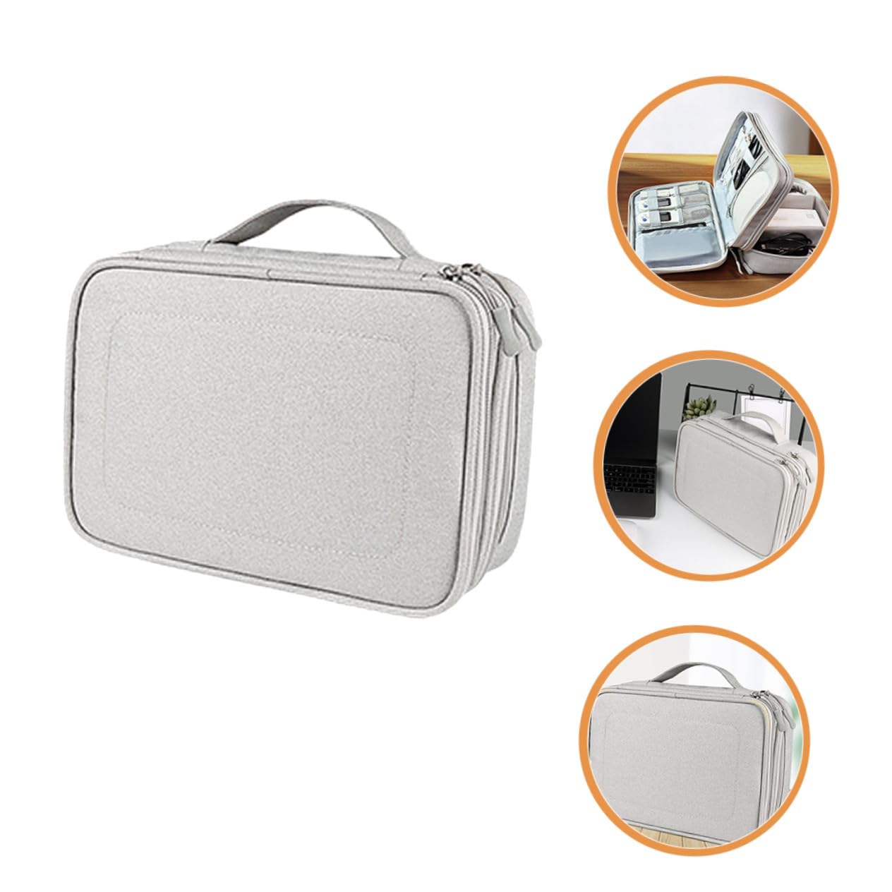 BESPORTBLE Borsa Portaoggetti per Cavi USB Tracolla Organizer per Dispositivi Elettronici Bank Custodia Portaoggetti per Cavi Dati Organizer per Accessori Digitali