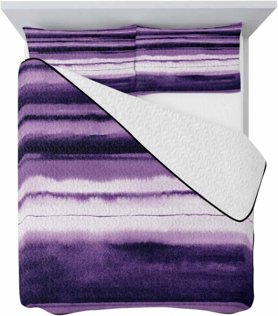 LooPoP Quilt Sets Twin XL Size Abstract Waves Stripped