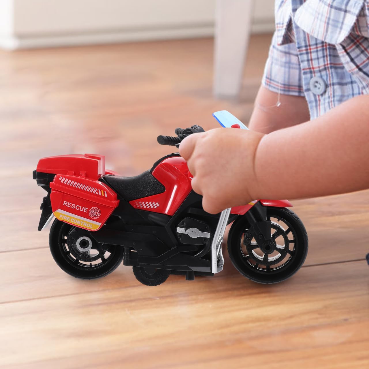 Vaguelly Pull Back Motorcycle Toy Car Set 2 Pack Wear-Resistant Plastic Motorbike Toys for Kids Motor Skills Development Interactive Play - Image 4