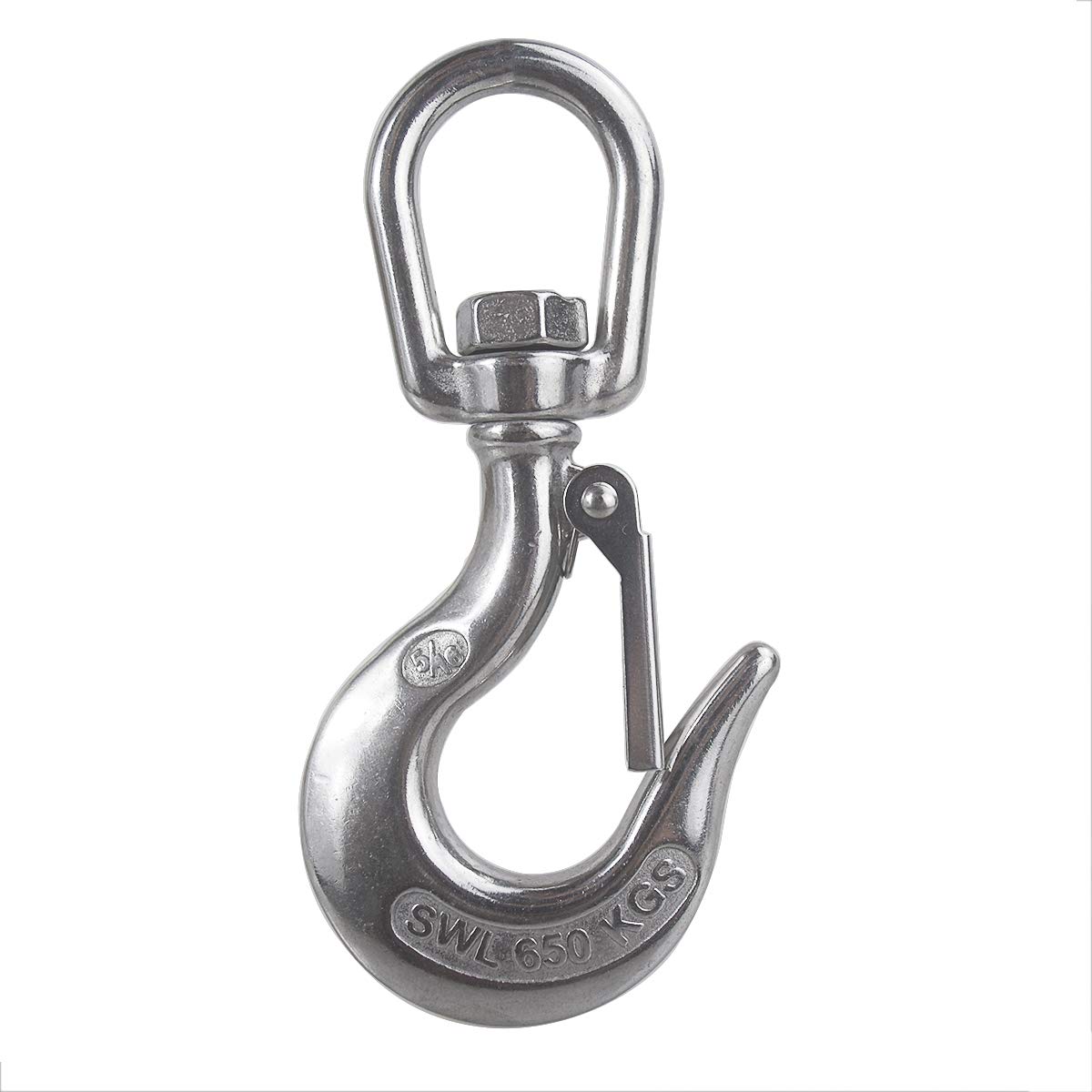 Gancio Di Sollevamento Girevole In Acciaio Inox 304 – Carico 150/350/650/1000/1500 Kg, Per Sollevamenti E Imbracature