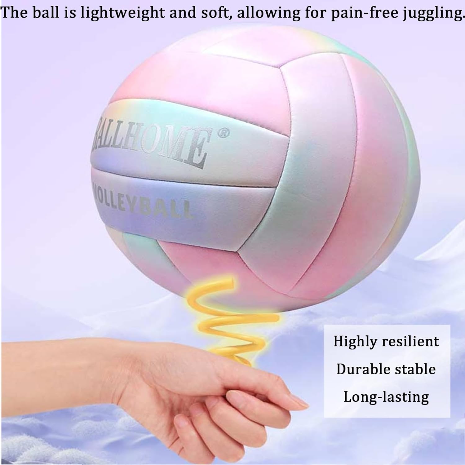 Customized Volleyball Size 5, Outdoor Sports Volleyballs with Personalized Name Text, Indoor Soft Volley Ball with Pump for Coach Player Fan Beginner(Blue-White)