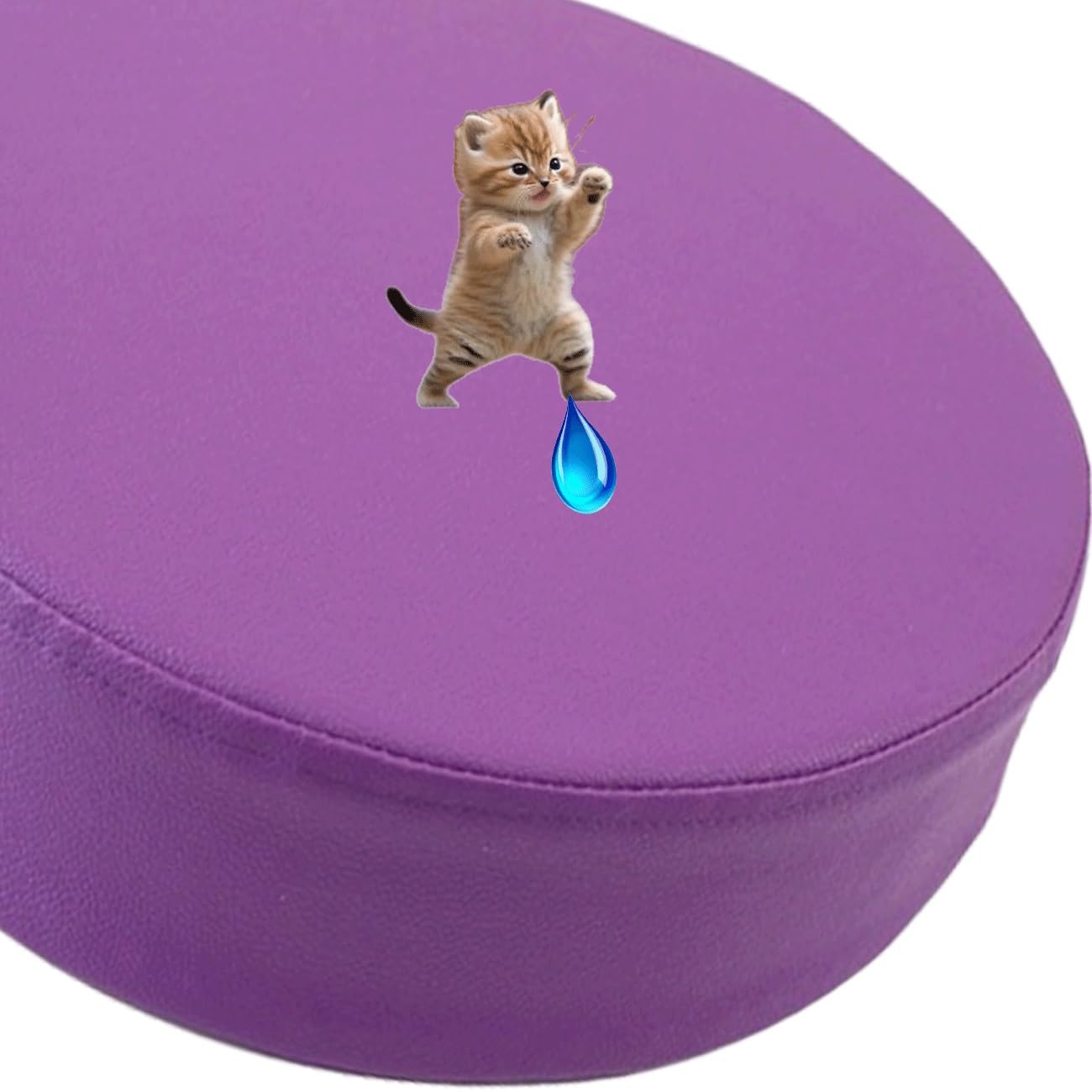 Uyeoco Color 12 Waterproof Memory Foam Round Seat Cushion 3/5/8Cm Thick,25/30/35/40/45/50Cm Round Stool Cushion, Circle Chair Pad With Removable Cover For Dining Kitchen Bar Chairs(,50X50x8cm)