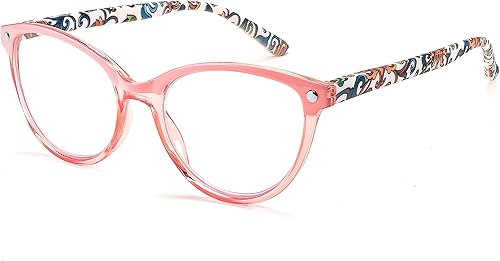 FEISEDY Gafas de lectura ojo de gato bloqueo de luz azul lectores anti fatiga ocular con bisagra de resorte B0043