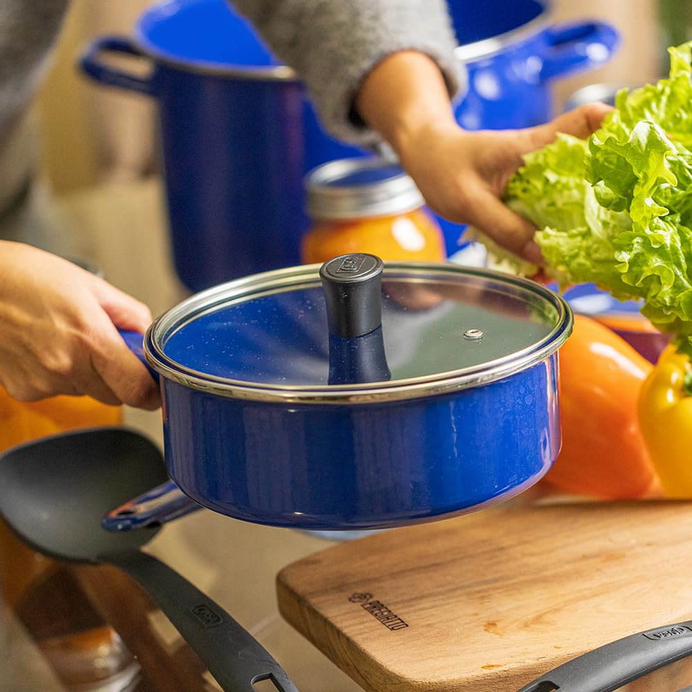 Cinsa 11-Piece Cookware Set, Enamel on Steel, Compatible with Gas, Induction & Electric Stoves