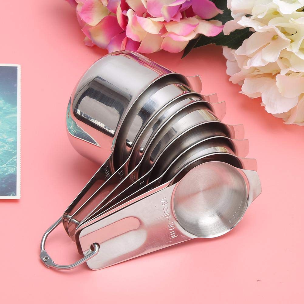 Set Di 11 Misurini E Cucchiai In Acciaio Inox | Scalati In US E Metriche | Lavabili In Lavastoviglie Con Anello Raccoglitore