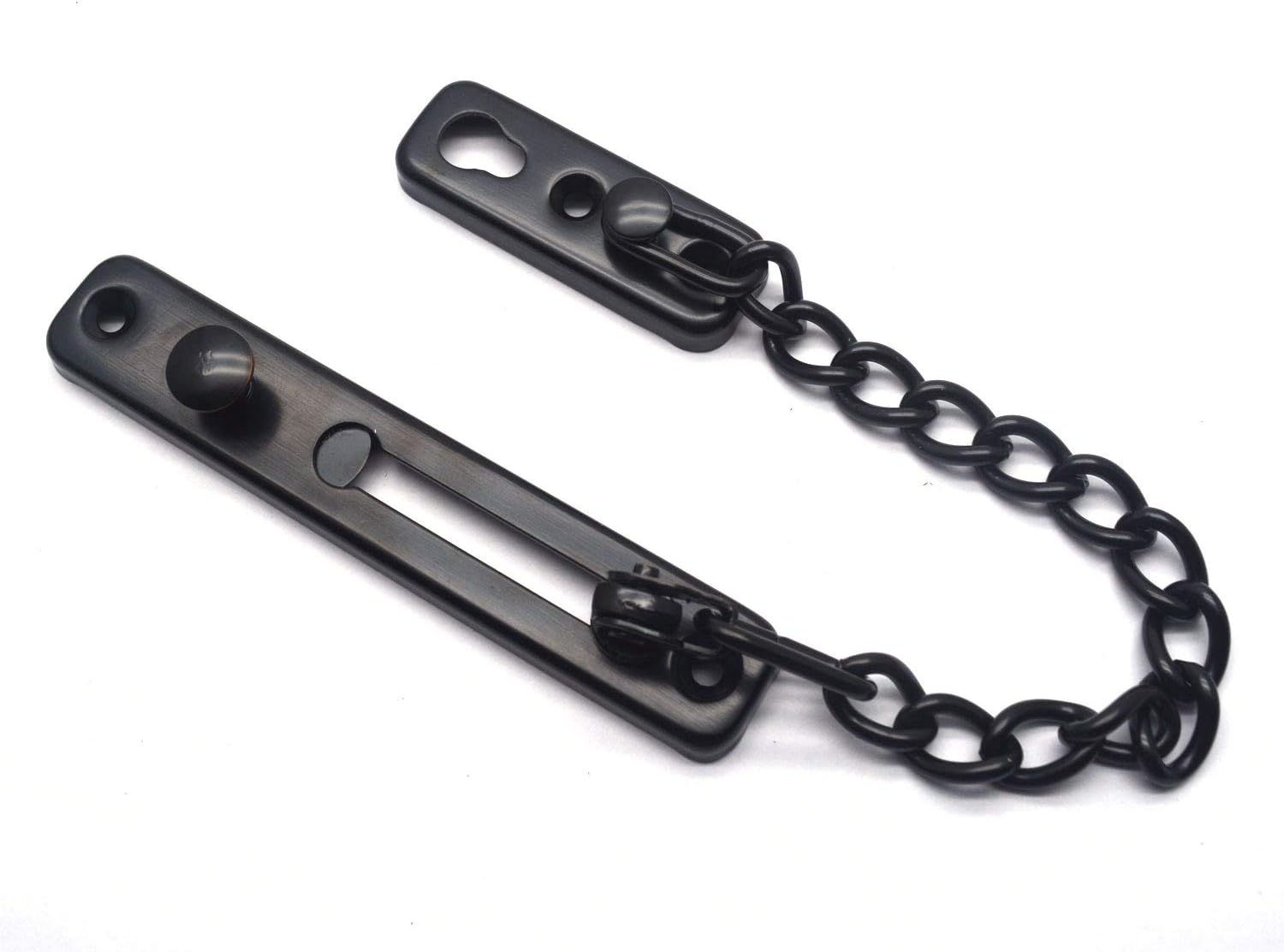black door chain lock