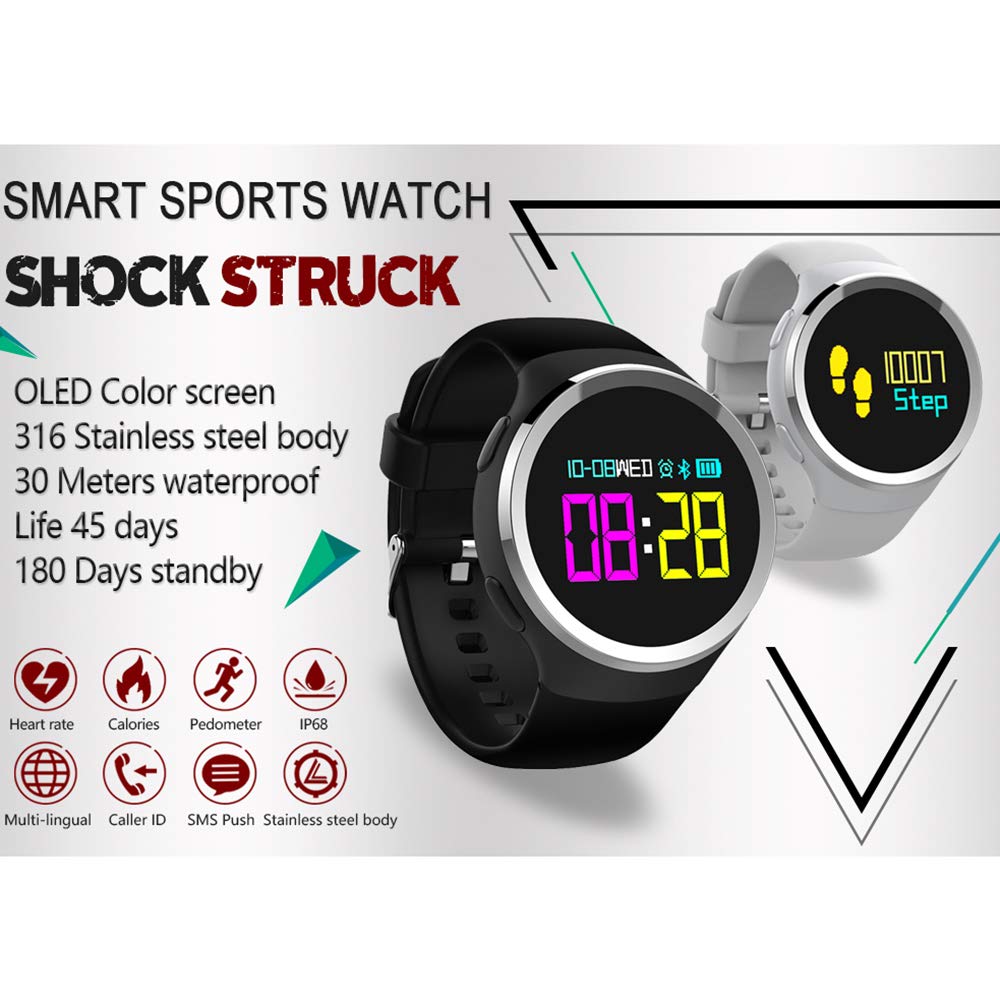 Smart Watch IP68 Waterproof Activity Tracker Health and Fitness Bluetooth Sports  Watch Heart Rate Monitor HD Camera for Android and iOS Phones :  Amazon.com.au: Electronics