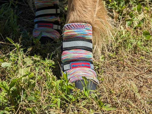 Allwetter-Stiefel, Neopren, Pfotenschutz, mit reflektierenden Riemen, in 5 Größen (Mehrfarbig, Größe M)