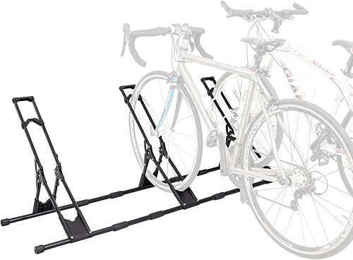 RELIANCER Soporte de almacenamiento de 3 bicicletas ajustables, estante de estacionamiento para bicicletas, soporte de rueda de bicicleta estable