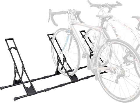 RELIANCER 3 Adjustable Bike Storage Stand,Bicycle Floor Parking Rack,Steady Bike Wheel Holder Fit All Mountain & Road Bikes,Indoor Outdoor Cycling Storage Organizer,Apartment Garage Cycle Tires Holder