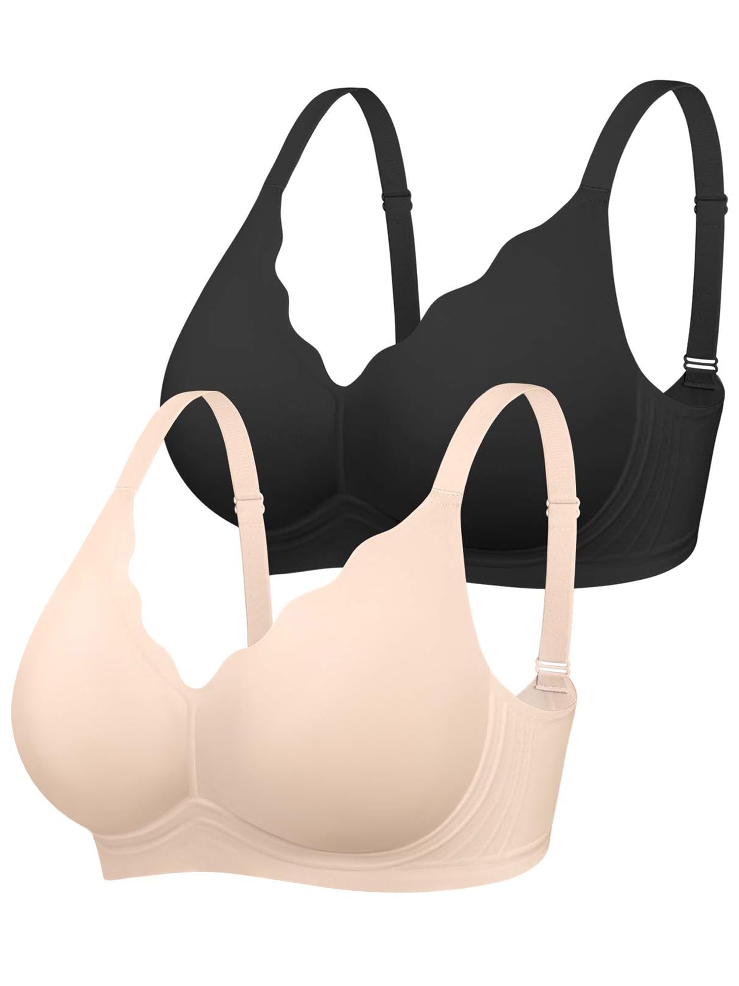 Jelly-BH Damen ohne Bügel S-2XL Nahtloser Push Up Komfort BH softer Halt
