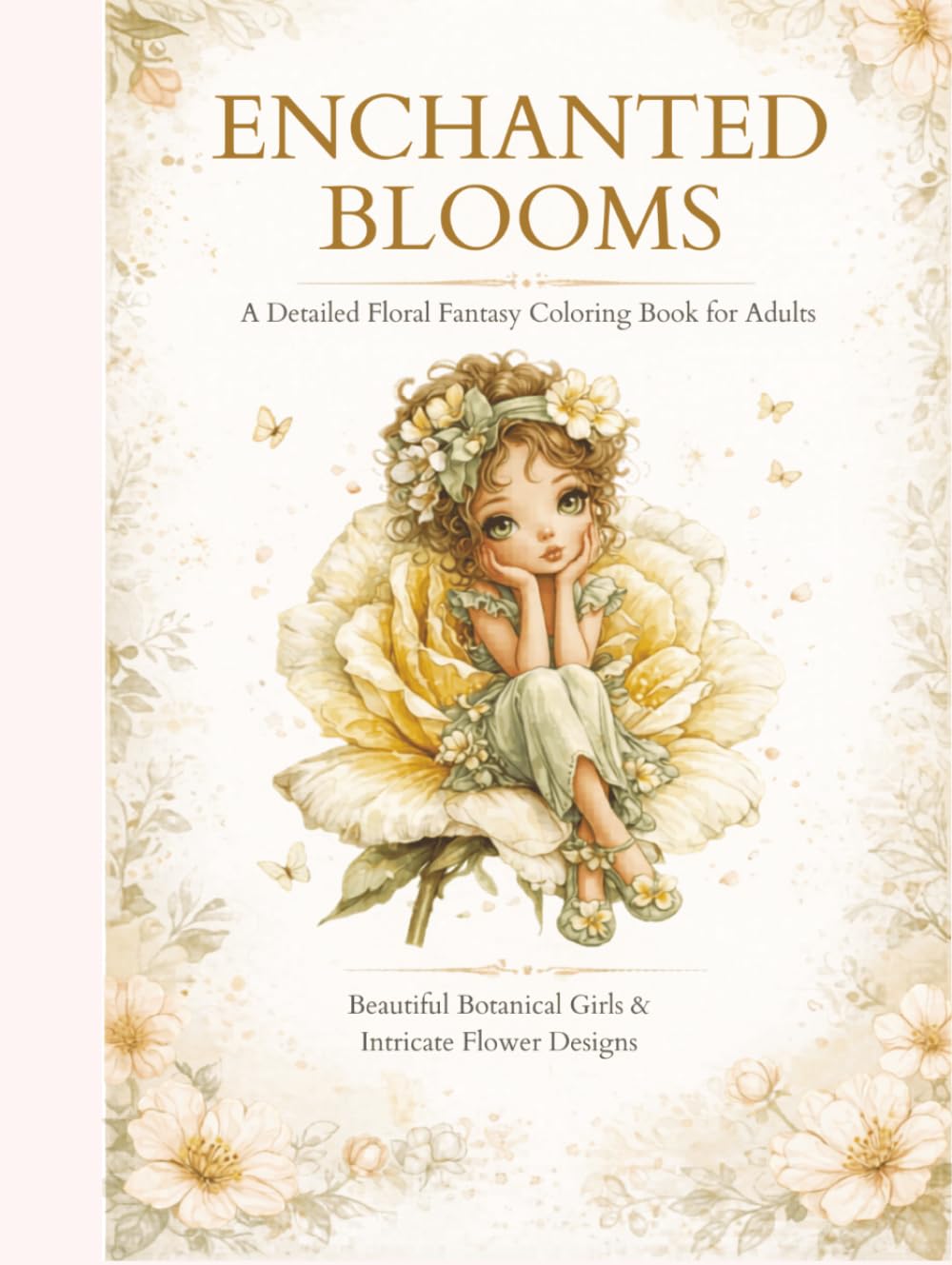 Enchanted Blooms A Detailed Floral Fantasy Coloring Book for Adults: A Whimsical Girls & Floral Coloring Book for Relaxation