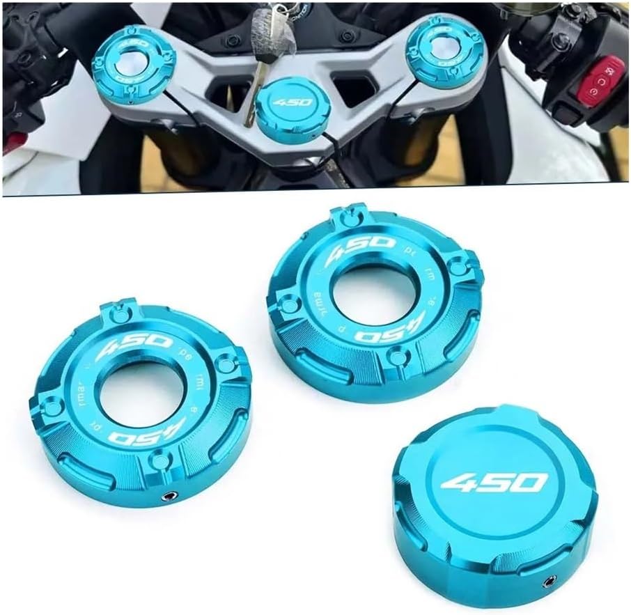 Guard Brake Fluid Reservoir for 450SR 450NK CF 450 NK SR 450SR-S Motorcycle Accessories Aluminum Three-Star Column Trim Cover Shock-Absorbing Cap