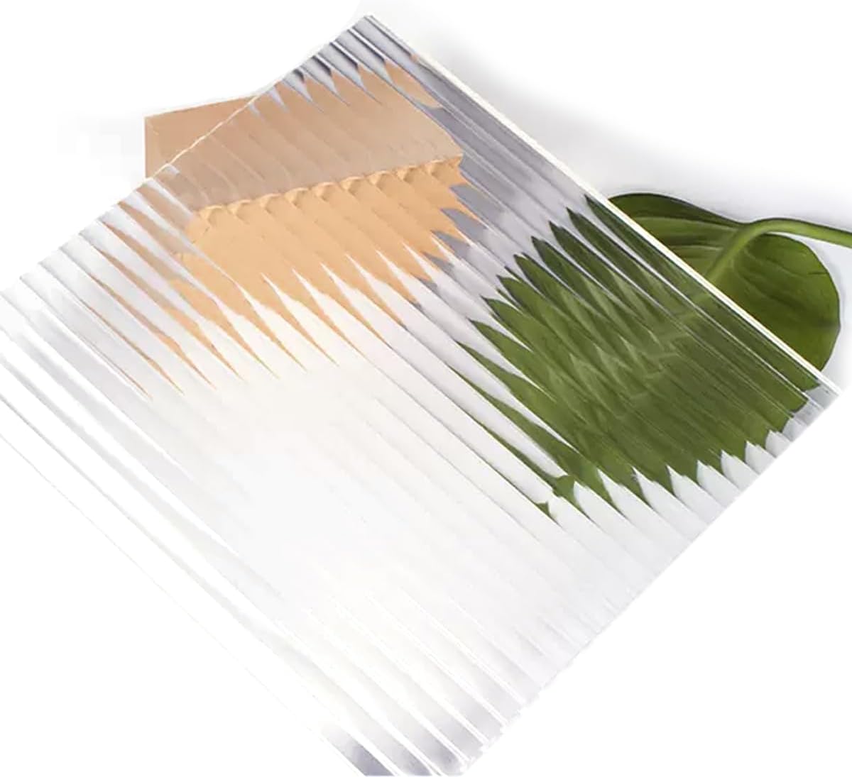 Acrylic Sheet Translucent Striped Sheet Thick Stripes Corrugated Sheet,Thick 0.118"/3mm,200mm*300mm*3mm