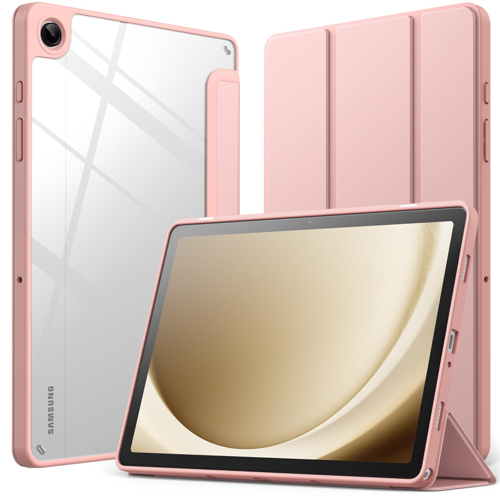 Coque Samsung Tab A9 Plus JETech protection fine or rose - 7