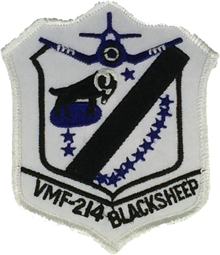 Amazon.com: USMC VMF-214 Black Sheep Unit Patch - Color