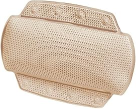 Spirella - Badewannenkissen Alaska Mit 8 Saugnäpfen Antibakteriell - Rutschhemmend Waschbar - Beige - 23 x 32 cm