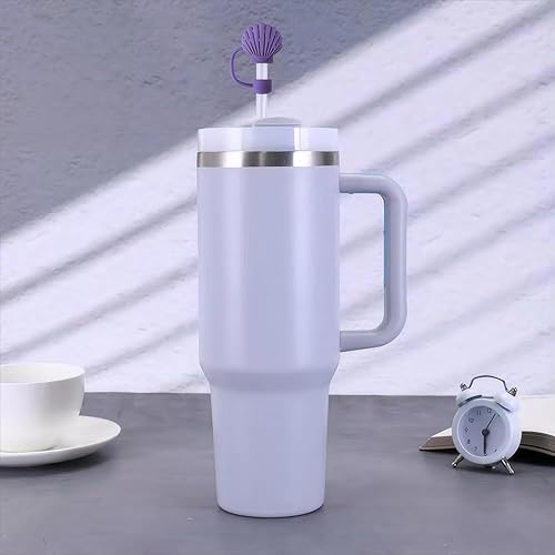 Miniatura 7 de 3 tapas de popote para copa Stanley, 0.394 in, 0.4 pulgadas, de silicona, lindos animales marinos, para accesorios de copa Stanley, vaso de 30 y 40