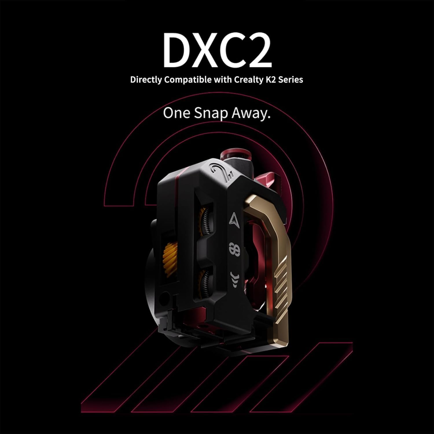BCZAMD Akcesoria do drukarek 3D Upgrade DXC2 For Creallity K2/K2 Pro/K2 Plus: napęd na podwójne koła zębate z ukośnymi zębami, magnetyczna struktura zatrzaskowa – precyzyjne cięcie – zapewnia stabilne