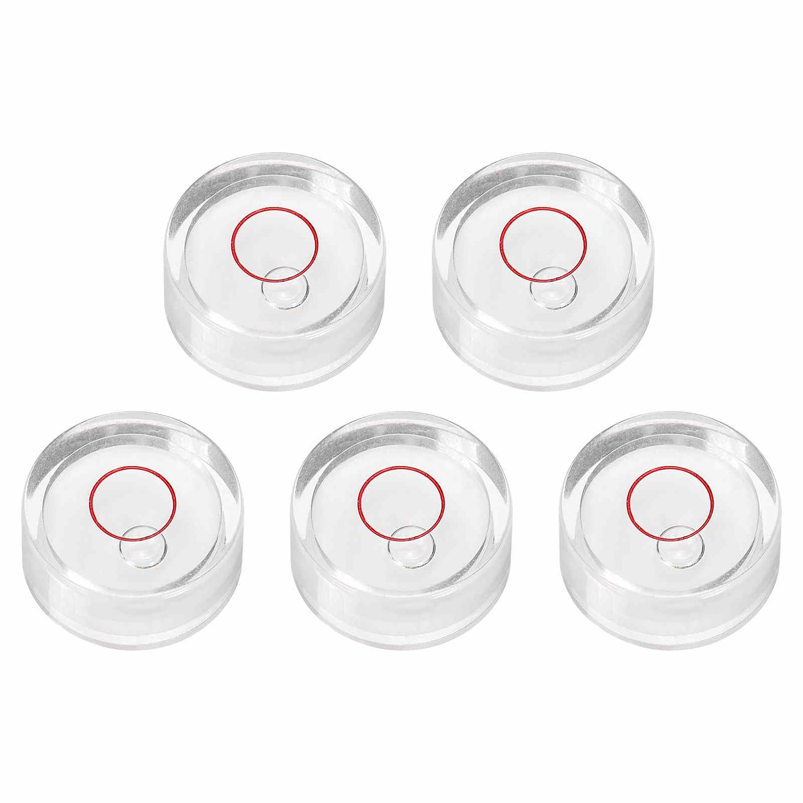5 livelle rotonde a bolla da 18 x 8 mm, mini livelle circolari a bolla, strumenti di misurazione per livellare fotocamera/treppiede/telescopio/officina/giradischi/cornici, bianco