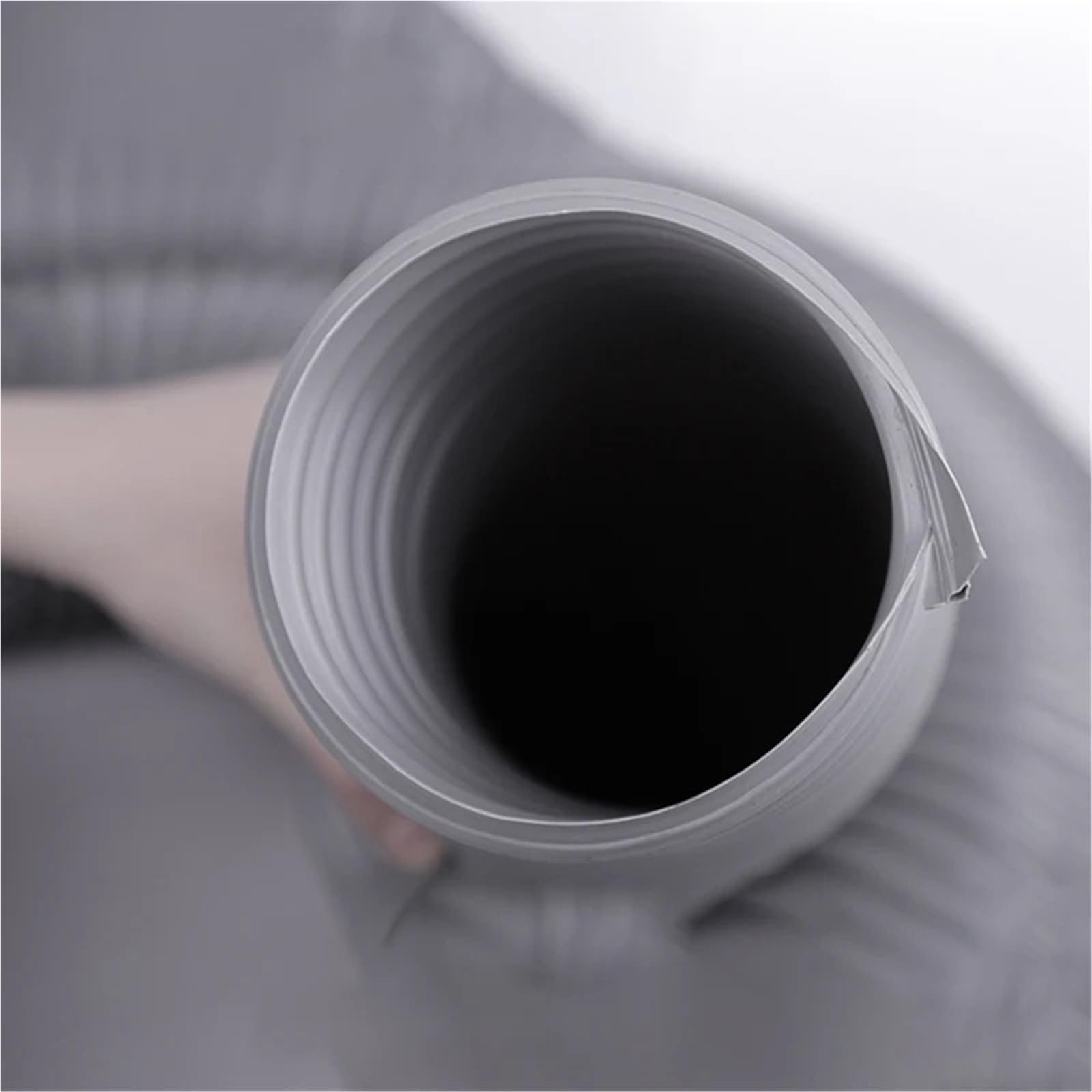 Manguera de aspiradora succión polvo reforzada con alambre acero PVC gris, tubo aire 1-5m longitud, diámetro interior 30-100mm(Inner Diameter 100mm)