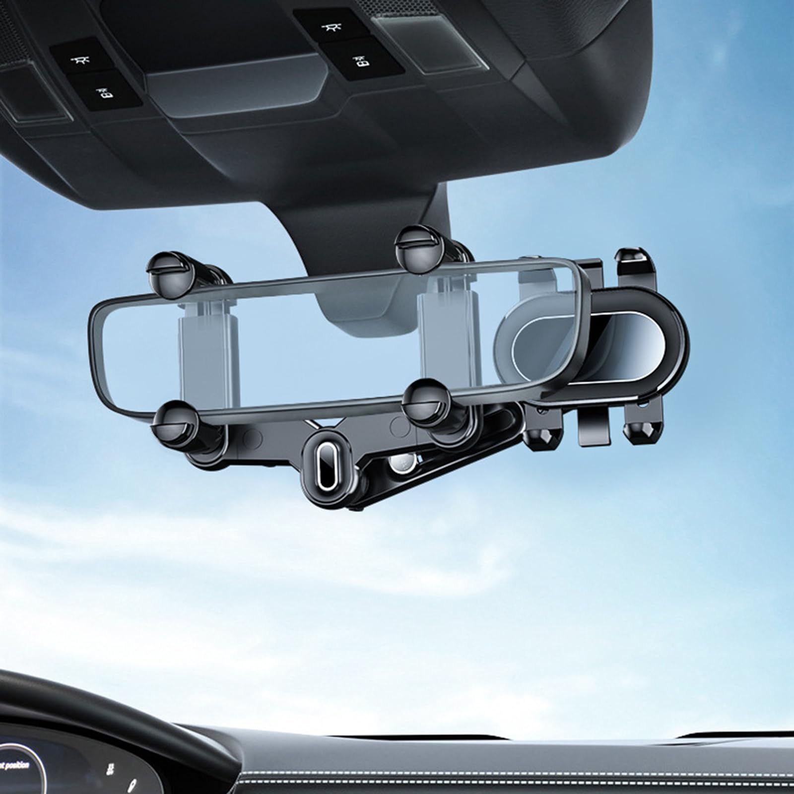 360 supporto girevole per cellulare per auto, specchietto retrovisore, supporto per telefono semplice per smartphone