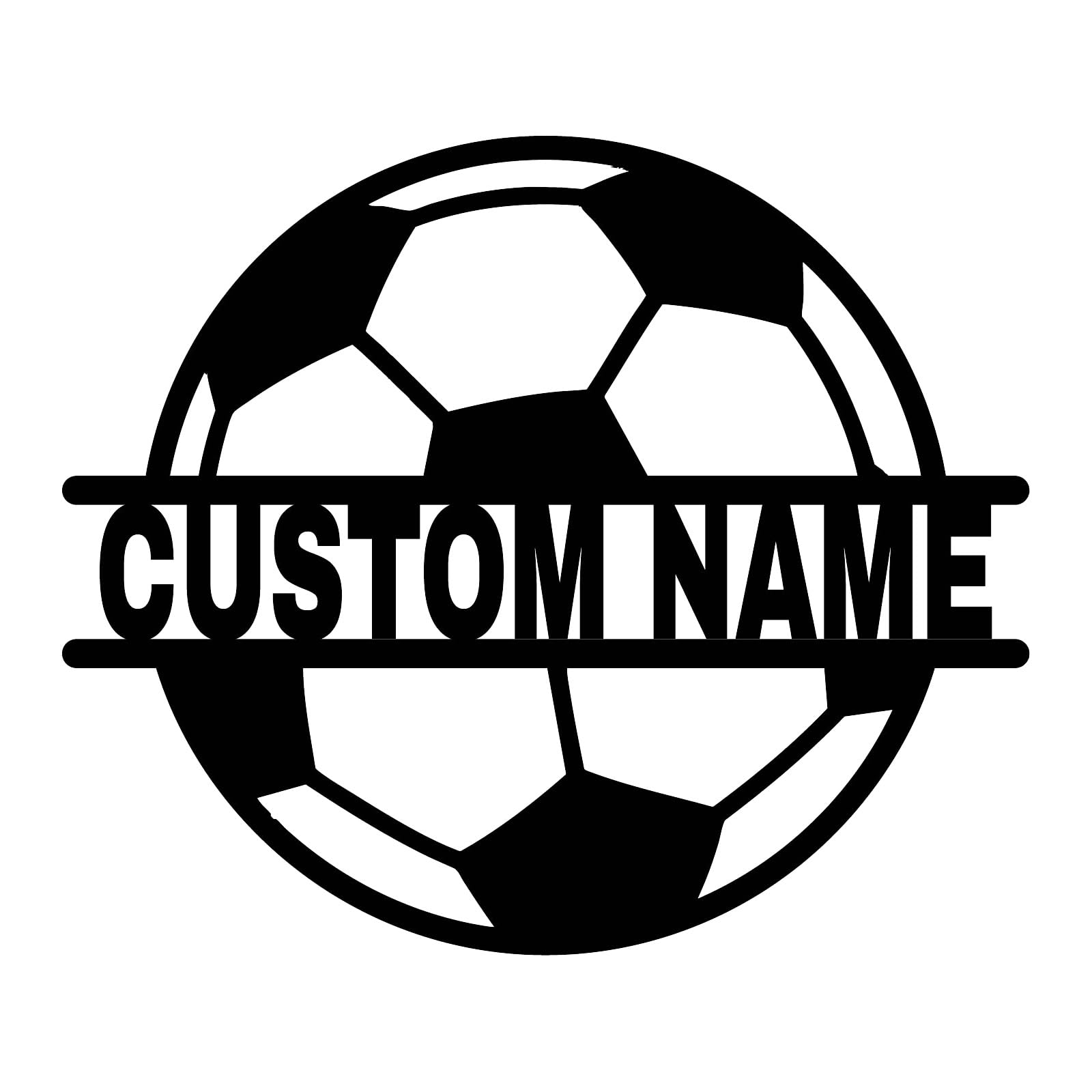 Personalized Soccer Ball Metal Sign